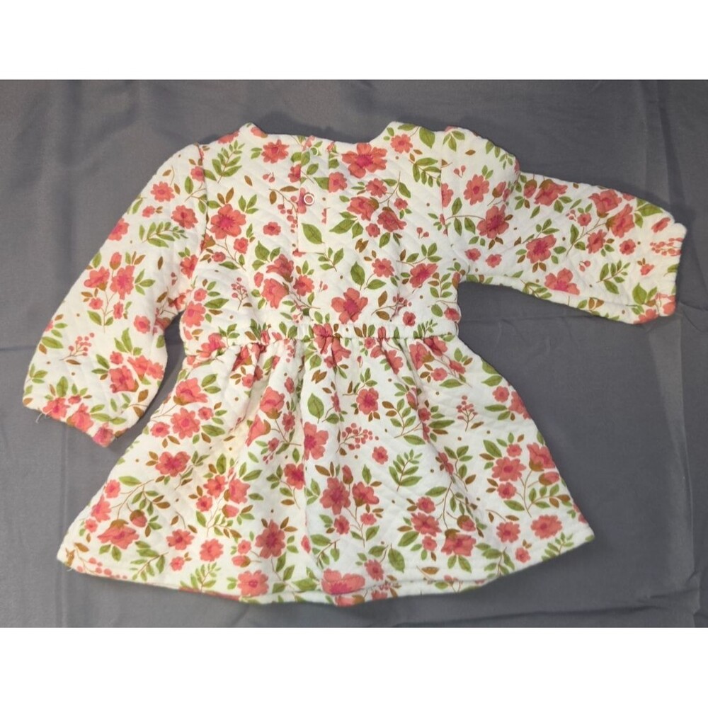 Chatherine Malandrino Baby Girl 3-6 Months Quilted Dress Pink Floral White